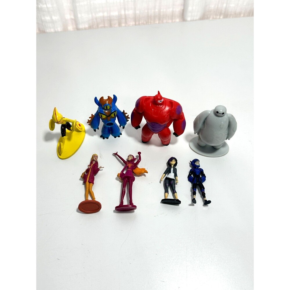 Disney Big Hero 6 Lot Figures Baymax Hiro Lot of 8  Cake topper Toys